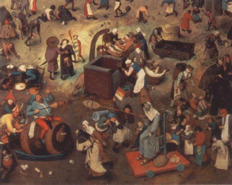 BRUEGEL, Pieter the Elder Battle between carnival and fast Sweden oil painting art